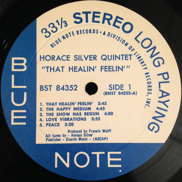 Horace Silver Quintet* With Vocals* : That Healin' Feelin' (The United States Of Mind / Phase 1) (LP, Album, Gat)