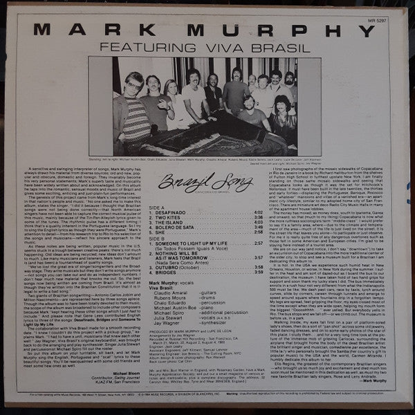 Mark Murphy Featuring Viva Brasil : Brazil Song - Cancoes Do Brasil (LP)