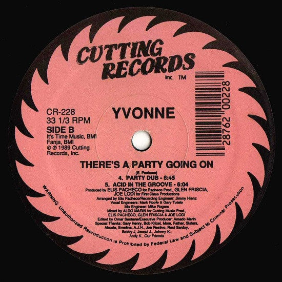 Yvonne* : There's A Party Going On (12")