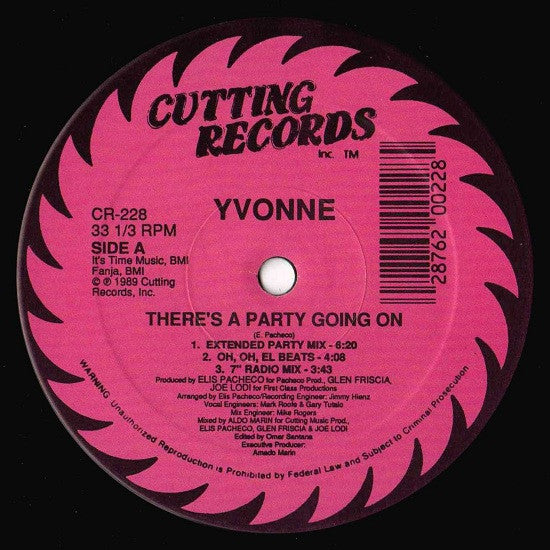 Yvonne* : There's A Party Going On (12")