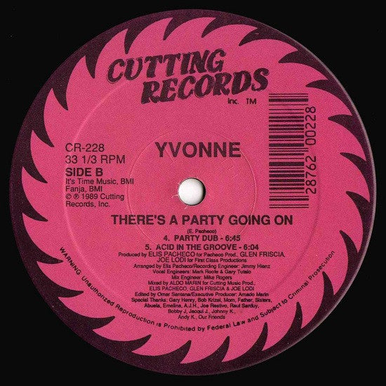 Yvonne* : There's A Party Going On (12")