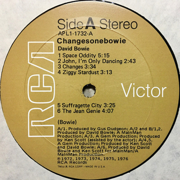 David Bowie : ChangesOneBowie (LP, Comp)