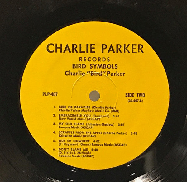Charlie Parker : "Bird" Symbols (LP, RE)
