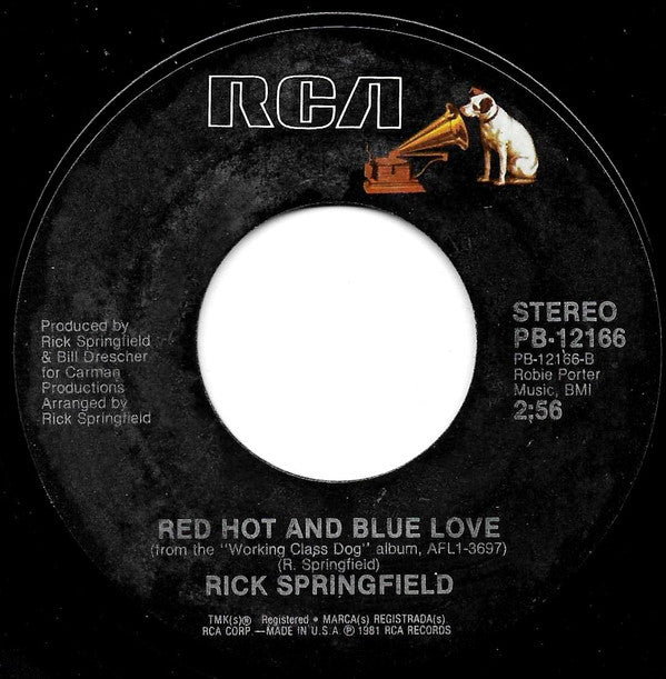 Rick Springfield : I've Done Everything For You (7", Single, Styrene)