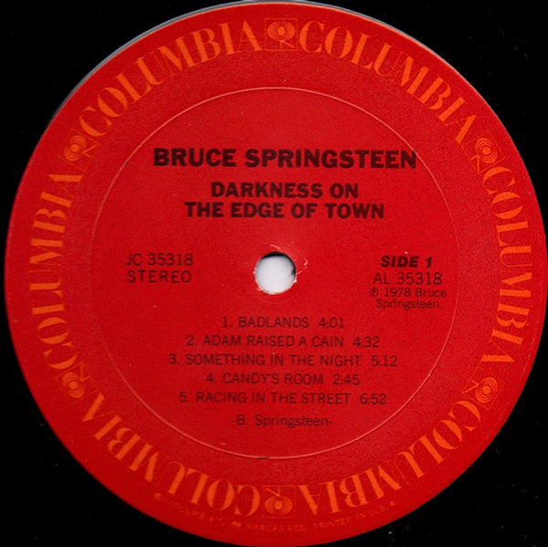 Bruce Springsteen : Darkness On The Edge Of Town (LP, Album, Pit)