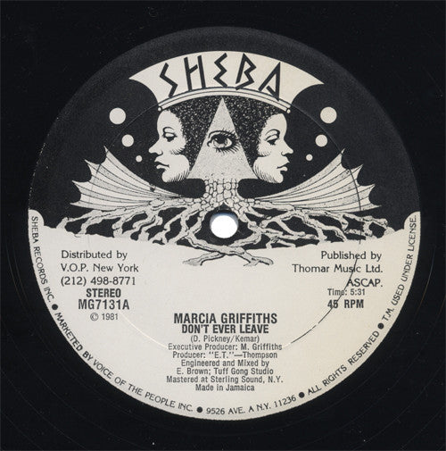 Marcia Griffiths : Don't Ever Leave (12")