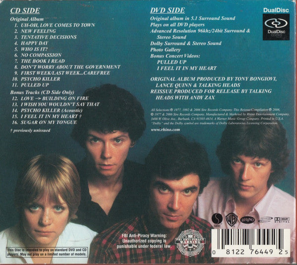 Talking Heads : Talking Heads: 77 (Hybrid, DualDisc, Album, RE, RM, Multichannel)
