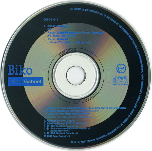 Peter Gabriel : Biko (CD, Single)