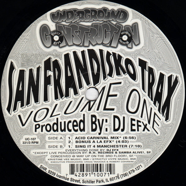 DJ EFX : San Frandisko Trax Volume One (12")