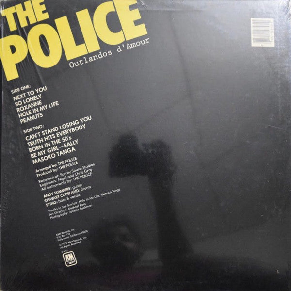 The Police : Outlandos D'Amour (LP, Album, Ter)