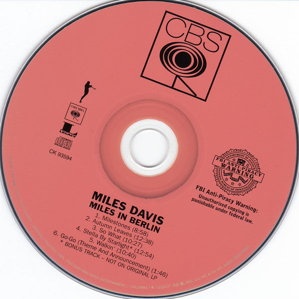 Miles Davis : Miles In Berlin (CD, Album, RE, RM)