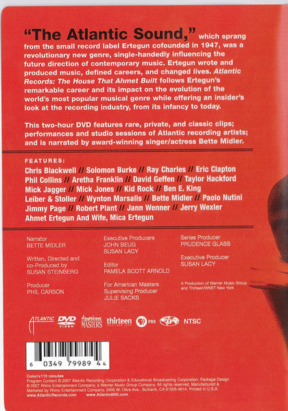 Ahmet Ertegun : The Atlantic Sound (DVD, NTSC)