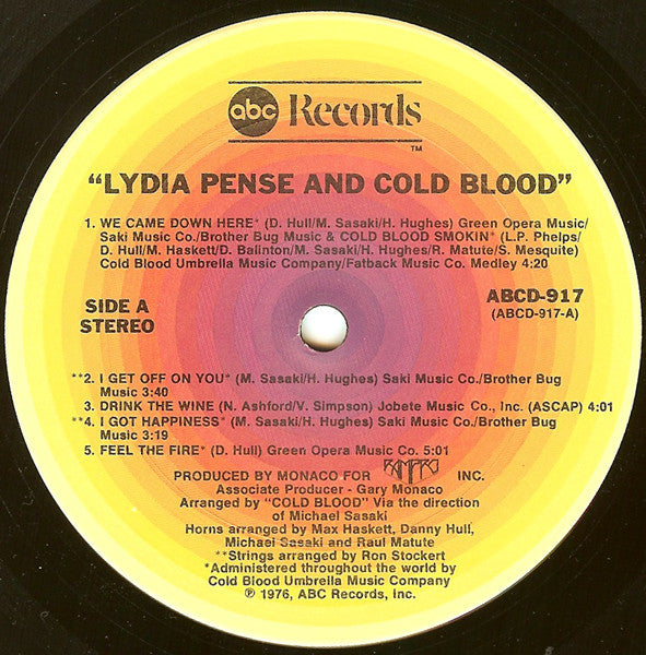 Lydia Pense & Cold Blood : Lydia Pense & Cold Blood (LP, Album)