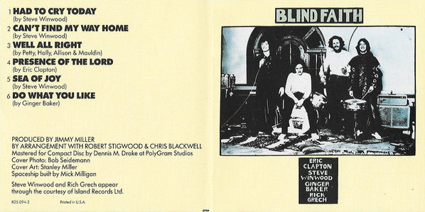 Blind Faith (2) : Blind Faith (CD, Album, RE)