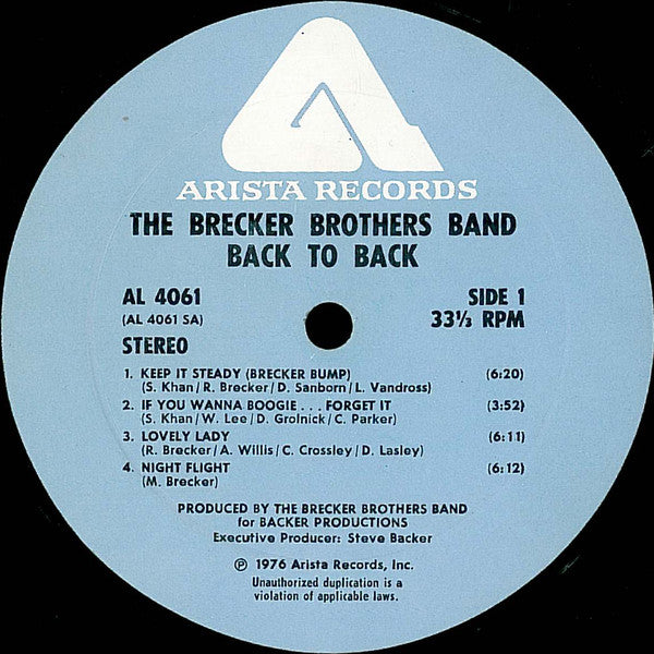The Brecker Brothers Band* : Back To Back (LP, Album)