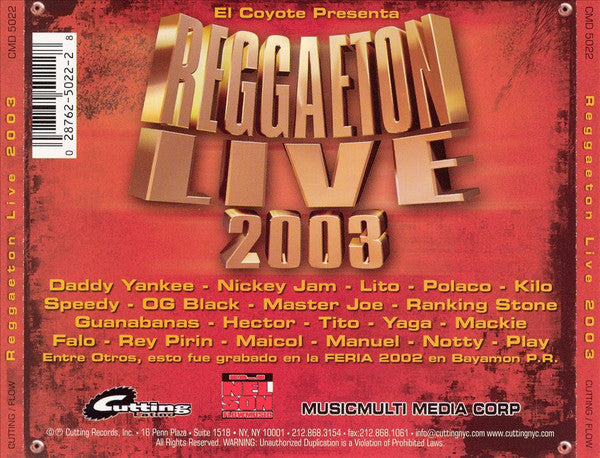 El Coyote (4) : Reggaeton Live 2003 (CD, Comp, Mixed)