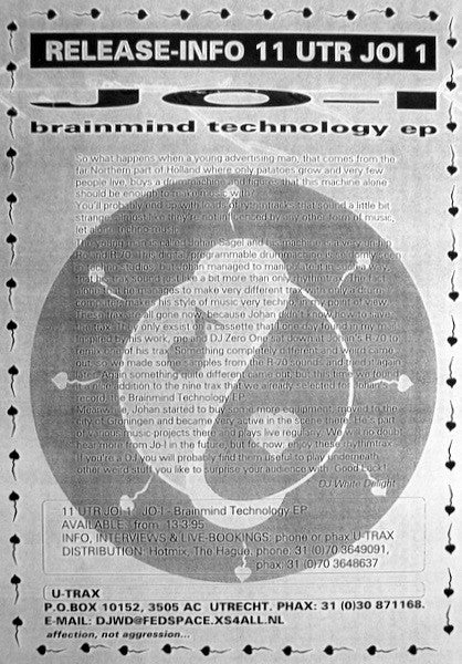 Jo-I : Brainmind Technology EP (12", EP)