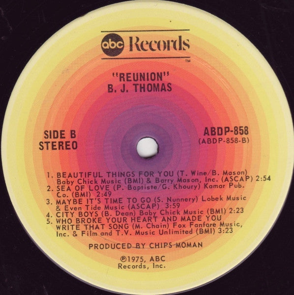 B. J. Thomas* : Reunion (LP, Album)