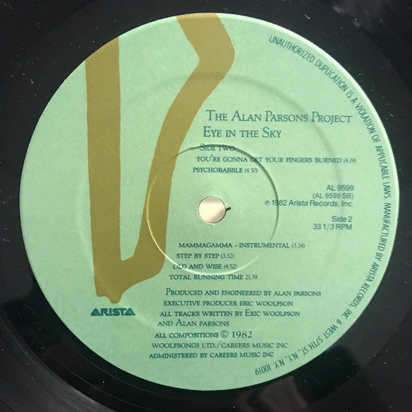 The Alan Parsons Project : Eye In The Sky (LP, Album, Hub)