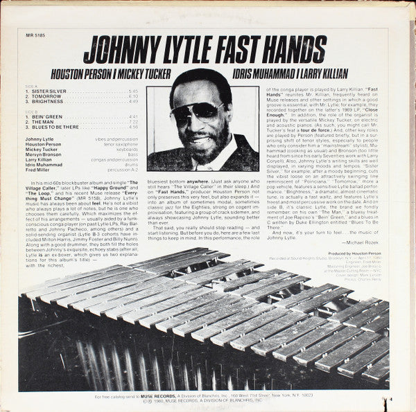 Johnny Lytle : Fast Hands (LP, Album)