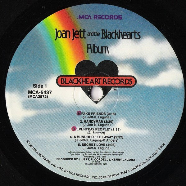 Joan Jett & The Blackhearts : Album (LP, Album, Glo)