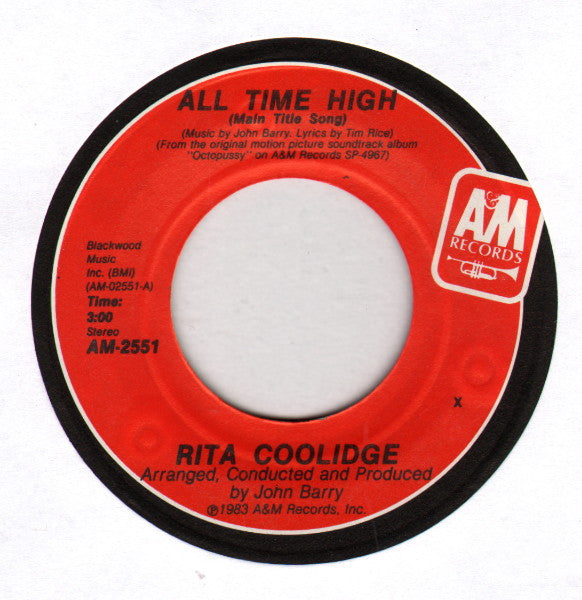 Rita Coolidge : All Time High (Theme Song From Octopussy) (7", Single, X -)