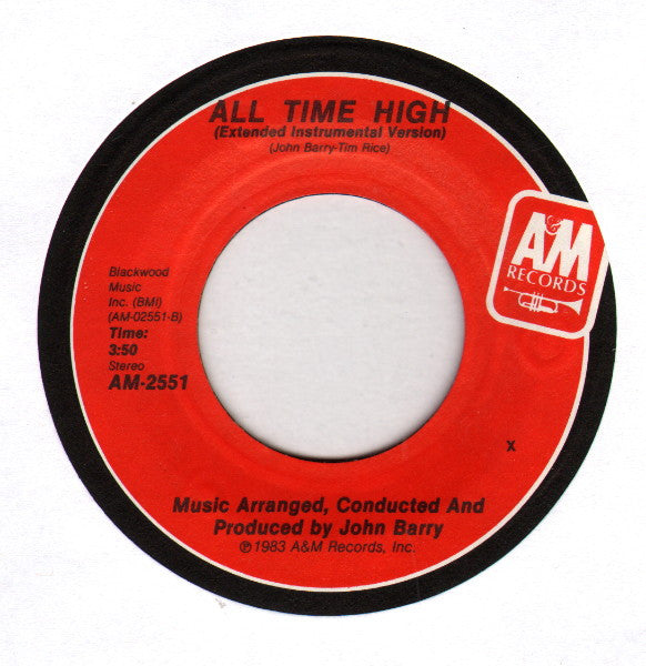 Rita Coolidge : All Time High (Theme Song From Octopussy) (7", Single, X -)