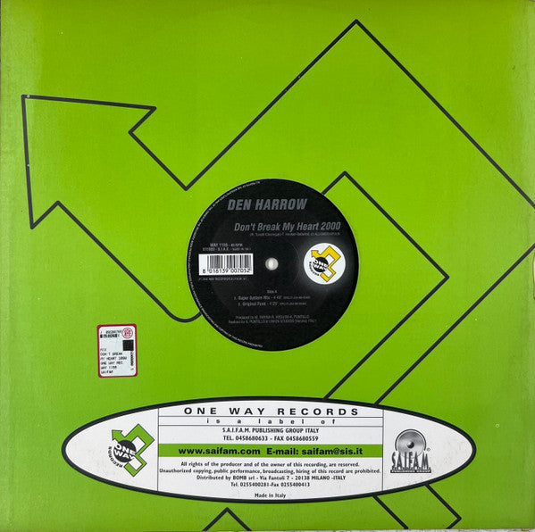 Den Harrow : Don't Break My Heart 2000 (12")