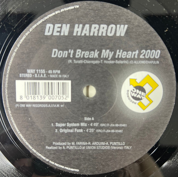 Den Harrow : Don't Break My Heart 2000 (12")
