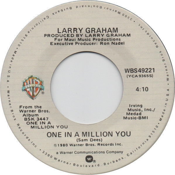 Larry Graham : One In A Million You (7", Single, Spe)
