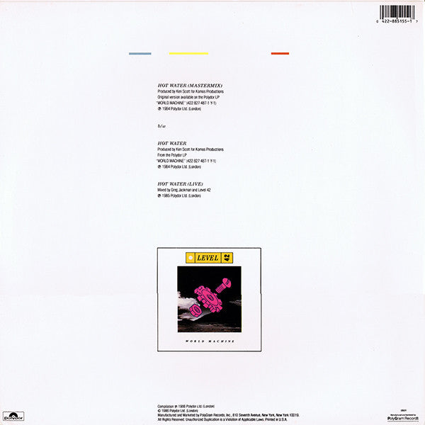 Level 42 : Hot Water (12", Single)