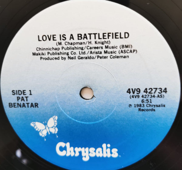Benatar* : Love Is A Battlefield (Special Extended Remix) (12", Single, Sid)