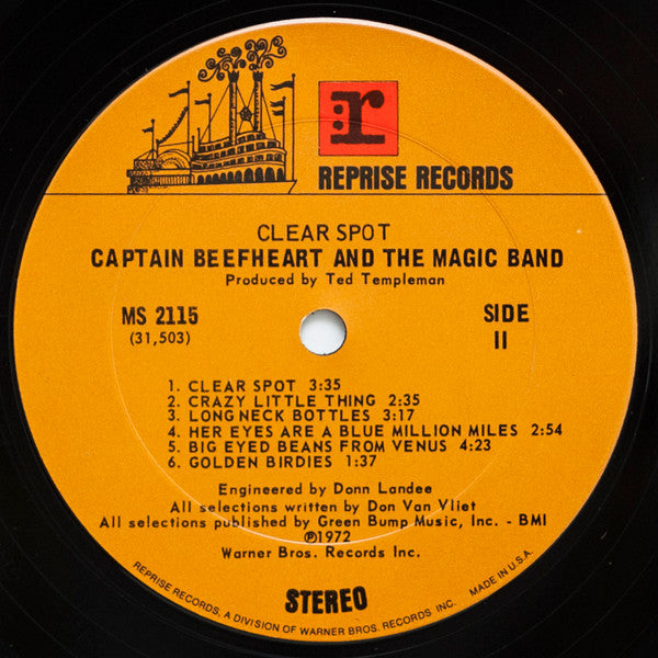 Captain Beefheart And The Magic Band : Clear Spot (LP, Album, Pit)