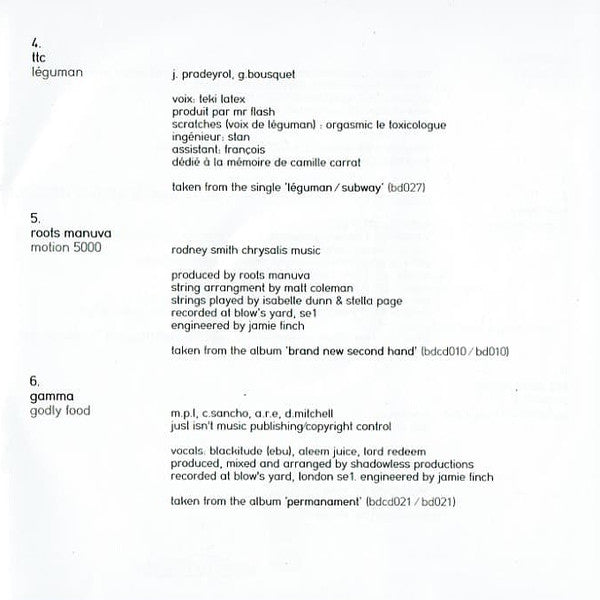 Various : Sound01 (A Big Dada Sampler) (CD, Comp, Smplr)