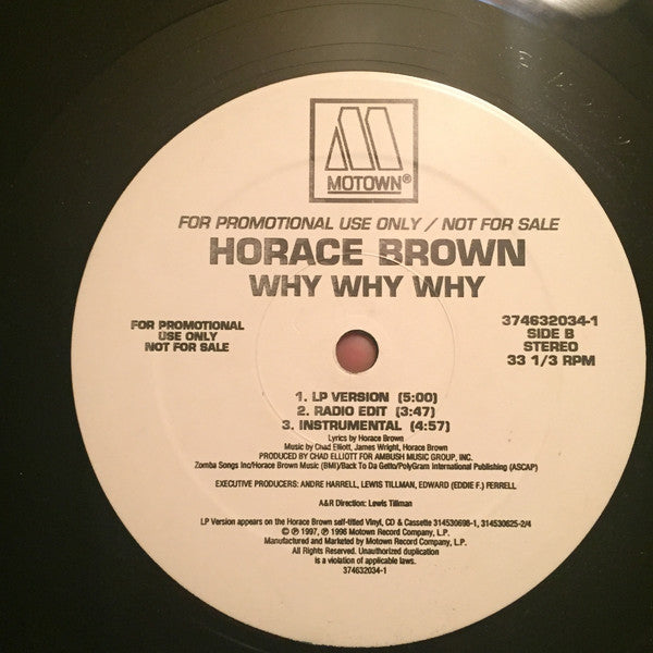 Horace Brown : Trippin' / Why Why Why (Promo,12")
