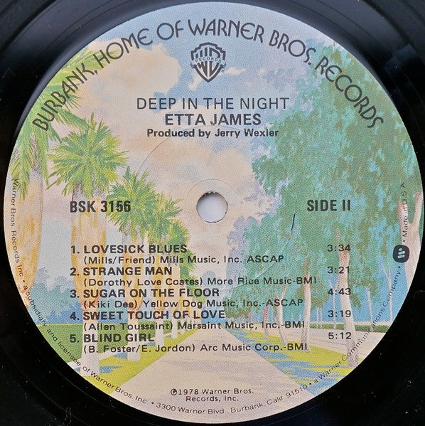 Etta James : Deep In The Night (LP, Album, Los)