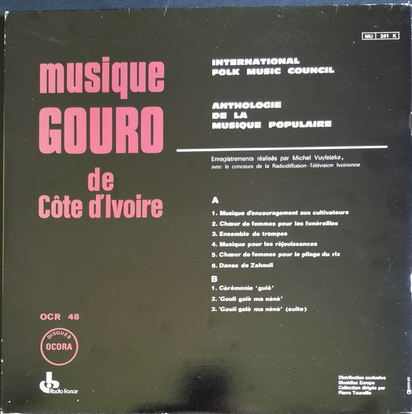 Gouro* : Musique Gouro De Côte D'Ivoire (LP, RE, Gat)