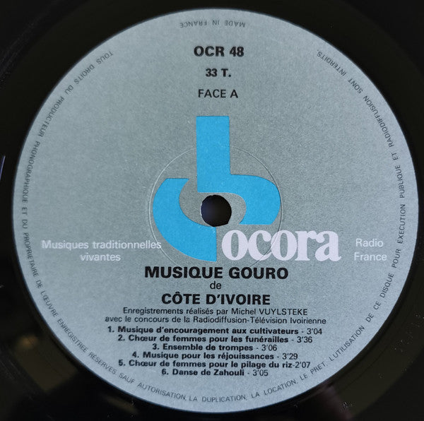 Gouro* : Musique Gouro De Côte D'Ivoire (LP, RE, Gat)