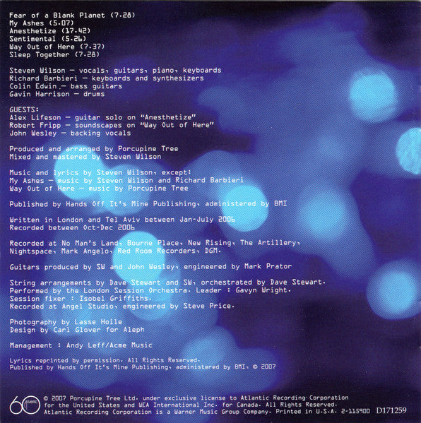 Porcupine Tree : Fear Of A Blank Planet (CD, Album, Club)