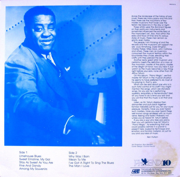 Art Tatum : Piano Magic (LP, Album, Sil)
