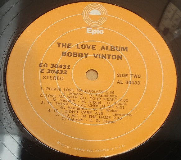 Bobby Vinton : The Love Album (LP, Comp)