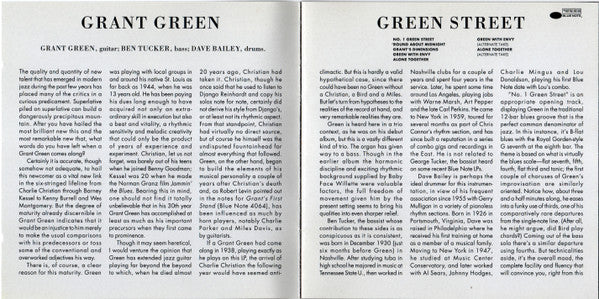 Grant Green : Green Street (CD, Album, RE, RM)