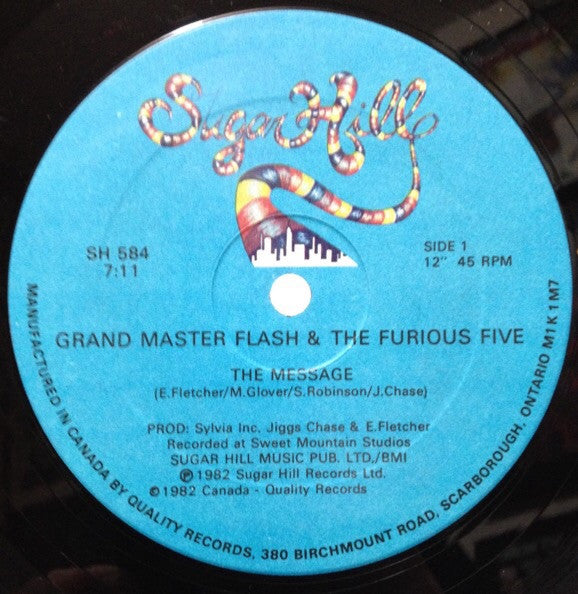 Grandmaster Flash & The Furious Five : The Message (12", Single)
