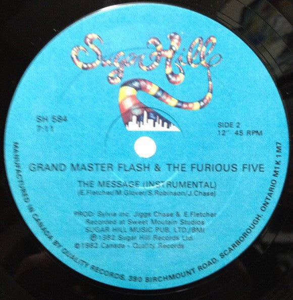 Grandmaster Flash & The Furious Five : The Message (12", Single)