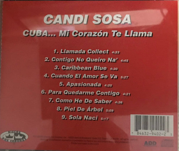 Candi Sosa : CUBA... Mi Corazón Te Llama (CD, Album)