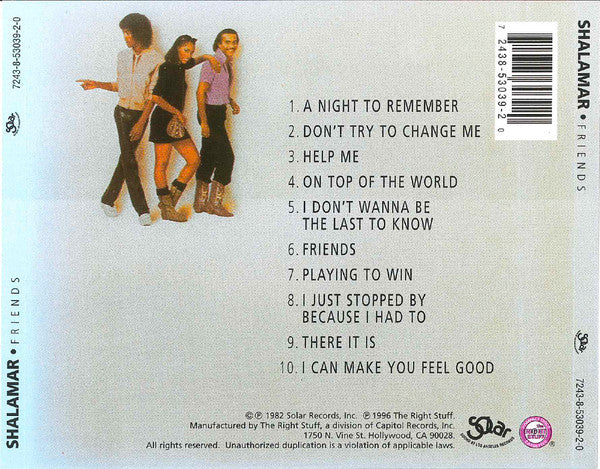 Shalamar : Friends (CD, Album, RE)