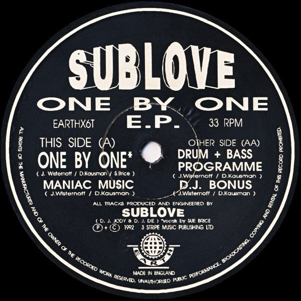 Sublove* : One By One E.P. (12", EP)