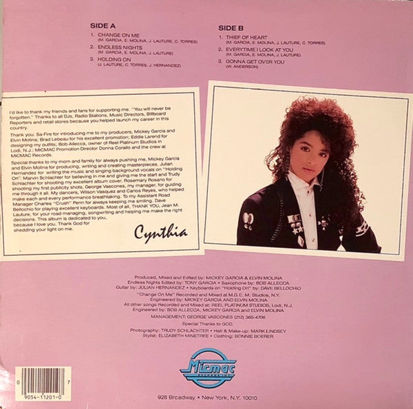 Cynthia : Cynthia (LP, Album, Pin)