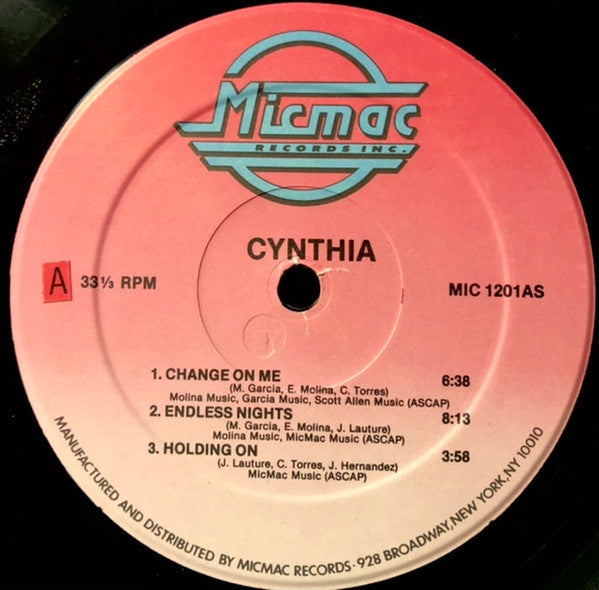 Cynthia : Cynthia (LP, Album, Pin)