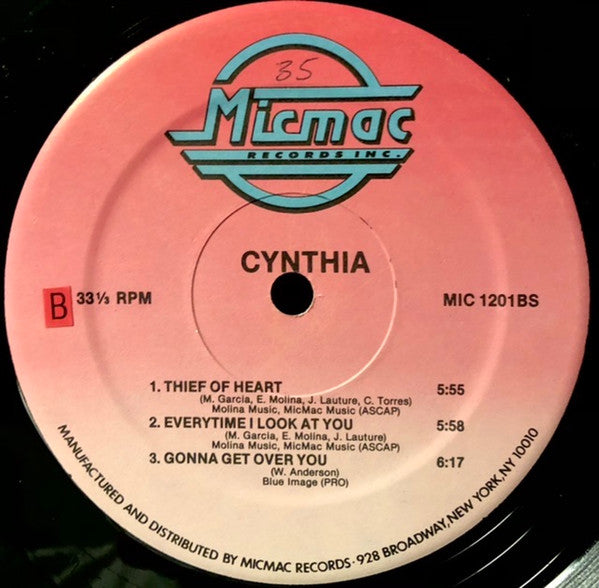 Cynthia : Cynthia (LP, Album, Pin)